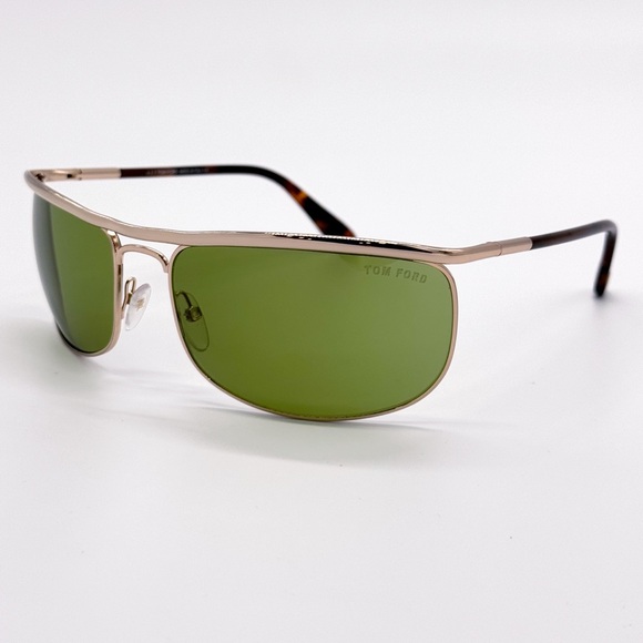 NEW TOM FORD TF418 28N AVIATOR UNISEX GOLD SUNGLASSES RYDER FT0418/S 28N EYEWEAR - Picture 2 of 10